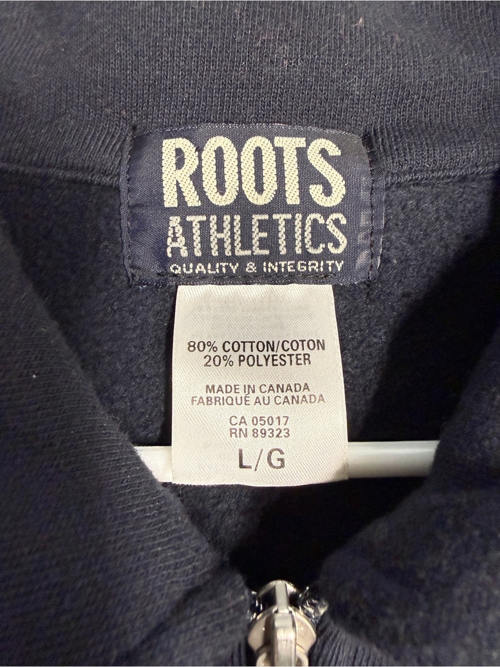 Roots Navy Half-Zip Pullover with Blue Logo - Picture 5 of 6